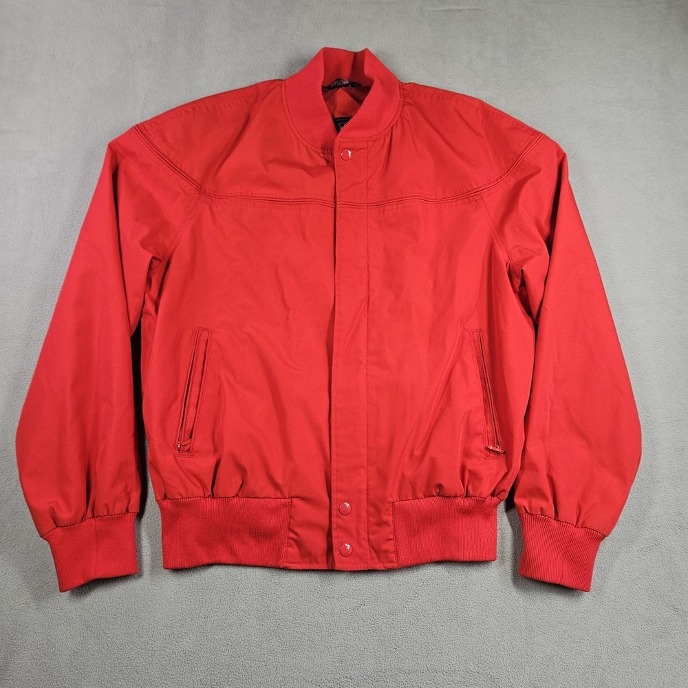 Vintage Knights Bridge Jacket Mens Large 42/44 Red Retro Lightweight Streetwear